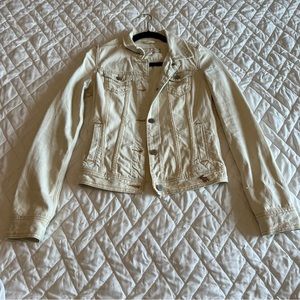 Abercrombie kids size XL cream denim jacket- NWOT
